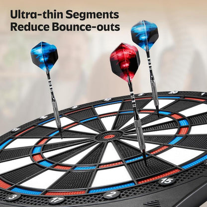 Electronic Dart Board, Digital Dartboard Soft Tip, 32 Games and 359 Variants with Colorful Cricket Display, 100 Soft Tips, Dart-6679
