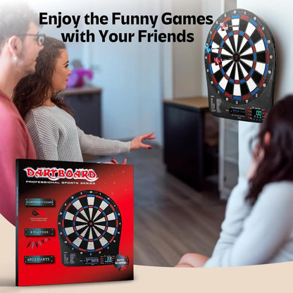 Electronic Dart Board, Digital Dartboard Soft Tip, 32 Games and 359 Variants with Colorful Cricket Display, 100 Soft Tips, Dart-6679