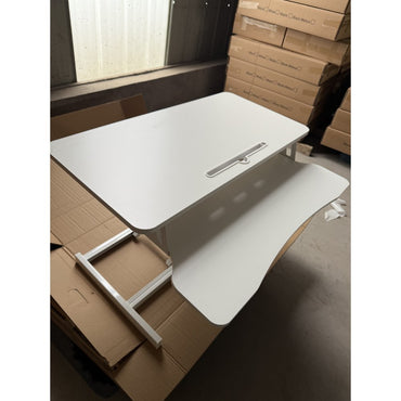 Adjustable Gas Spring Sit-Stand Desk Riser ? Ergonomic Height-Adjustable Workstation With Keyboard Tray And Large Surface