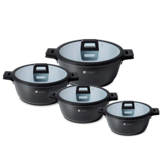 Dorsch, Ceramic Set 4Pcs Casserole 32cm-28cm-24Cm-20cm With Flat Lids, DH-05566
