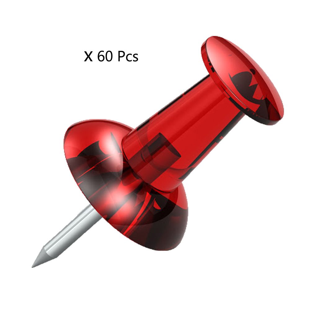 Cool Gift, 60PCS/ pack Colorful Push Pin Assorted Transparent