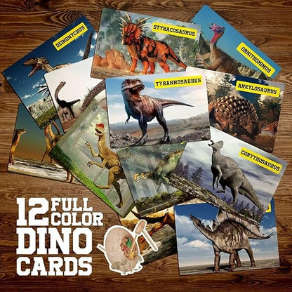 Dino Egg Dig Kit, Unearth Jumbo Dino Eggs With 12 Different Dinosaur Toys For Kids - Educational Science Kits Stem Toys, Dinosaur Egg Toys Easter Gifts For Boys & Girls