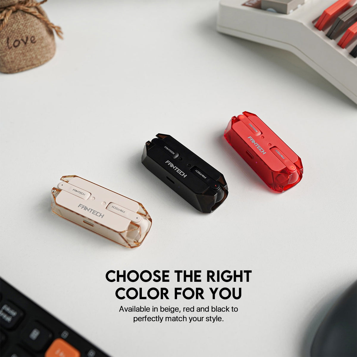 Fantech, Wave Tw11V2 Wireless Earphone, Available in Different Colors