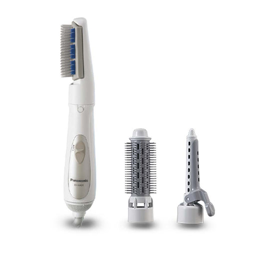 Panasonic Hair Styler, With 3 Attachments, Blow Brush, Roller Brush, Air Iron, Automatic OverHeating Protective, EH-KA31-W615