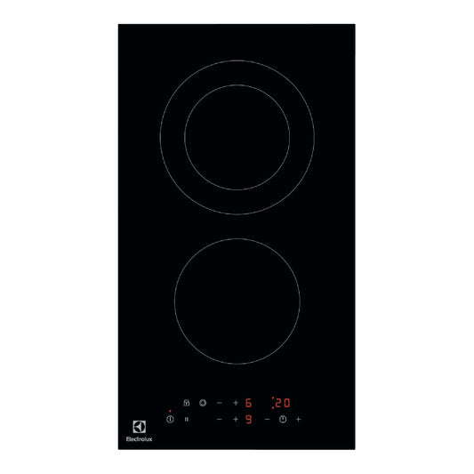 Electrolux Hob 30cm Ultimate Taste 300, Built In Ceramic With 2 Cooking Zone, ELE-LHR3233CK