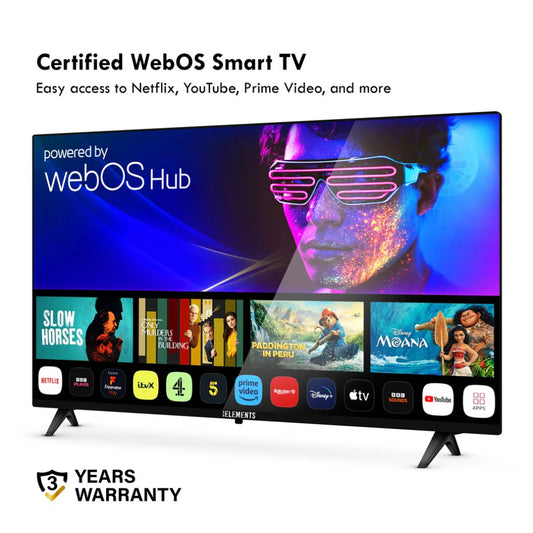 KB Elements 43-Inch QLED 4K Smart TV WebOS, Frameless Design, ELT43WQ8DE