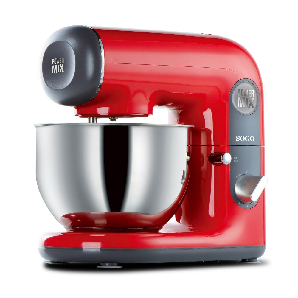 Sogo, Stand Mixer & Kneader & Beater, Stainless Steel, 3 Accessories, 5L, 1000W