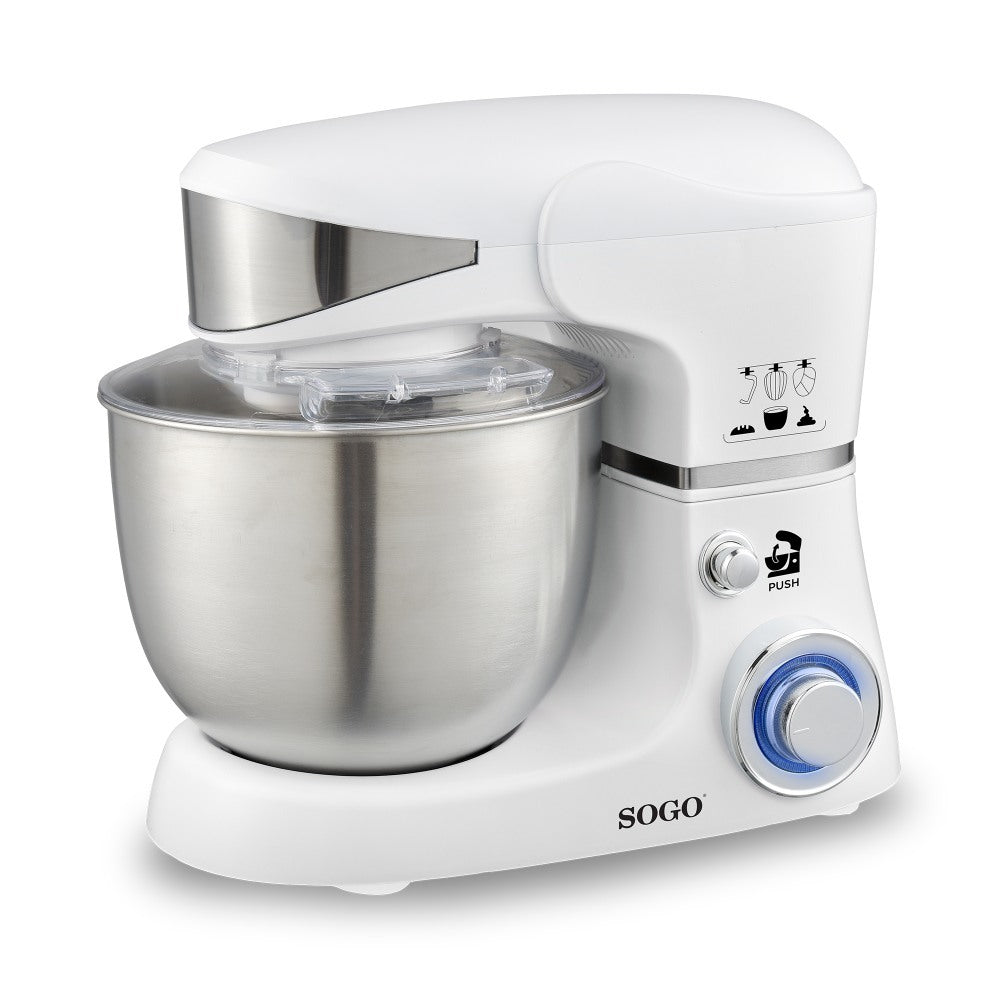 Sogo, Stand Mixer & Kneader & Beater, Stainless Steel, 3 Accessories, 5L, 1000W