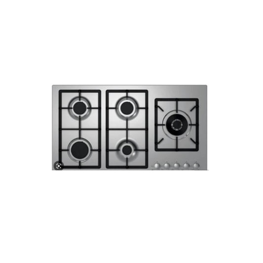 France Built In Hob 90cm, 5Burners (4+1Double) Inox, FRN-FQ905VRGL
