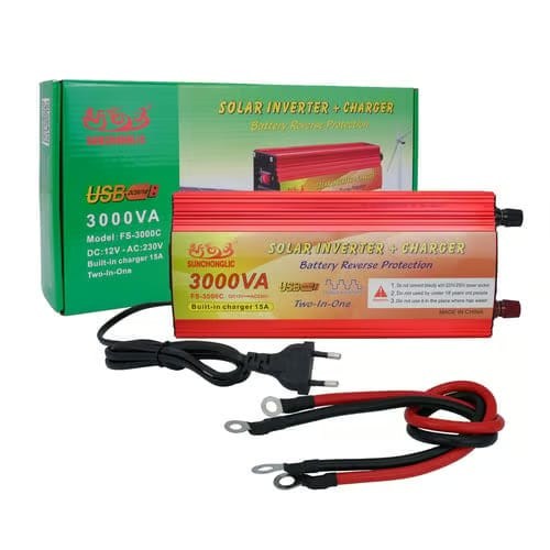 Sunchonglic, Model:Fs-3000C Dc:12V-Ac:230V Built In Charger 15A Two-In-One Battery Reverse Protection