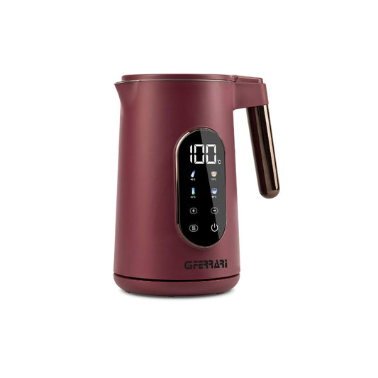 G3Ferrari 1.7L - 1850W-2200W Electric Kettle - Temperature Indicator - Touch Screen, 40-100C (4 Programs), Stainless Steel Container And Anti-Burn Housing, Overheat Protection, G10205