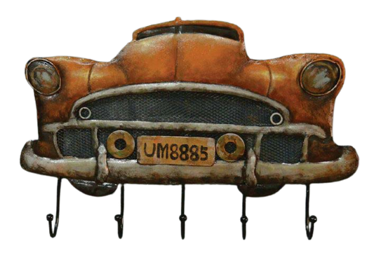 Itemz, 3D MetalWall Hanger Retro Orange Car, L23cmxW60cm