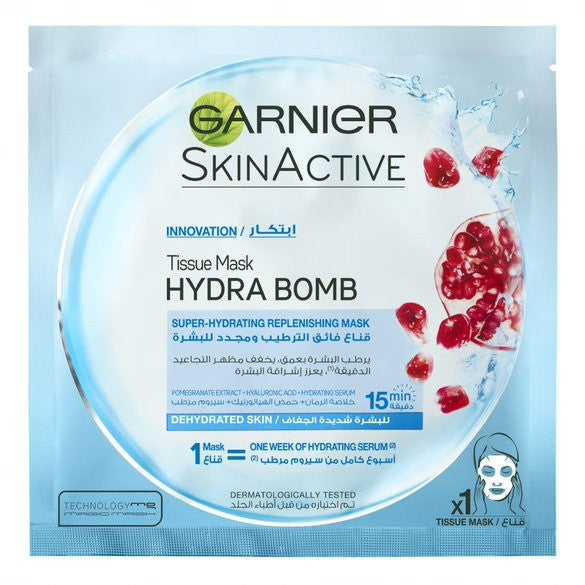 Garnier, Moisture Bomb Super-Hydrating Replenishing Tissue Mask For Dehydrated Skin