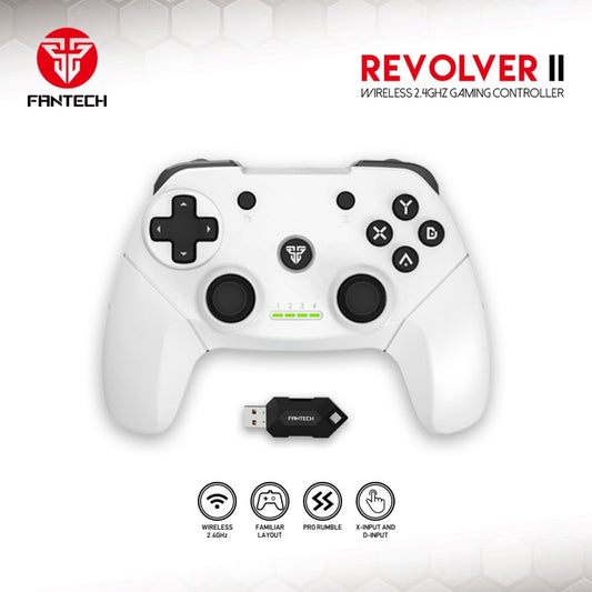 Fantech, Wgp12 Revolver Ii: Wireless 2.4Ghz Gaming Controller With Buit-In Rechargeable Lithium-Ion Battery