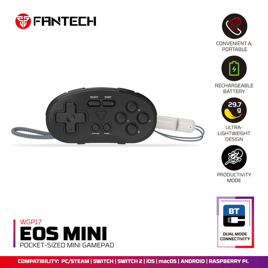 FANTECH EOS Mini WGP17: The Universal Wireless Pocket Gamepad for PC, Mobile & Switch