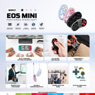FANTECH EOS Mini WGP17: The Universal Wireless Pocket Gamepad for PC, Mobile & Switch