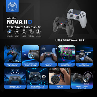FANTECH WGP16D Nova II Wireless Controller, Multi-Platform Gaming Pad for PS5, PC & Mobile