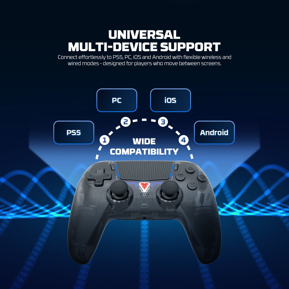 FANTECH WGP16D Nova II Wireless Controller, Multi-Platform Gaming Pad for PS5, PC & Mobile