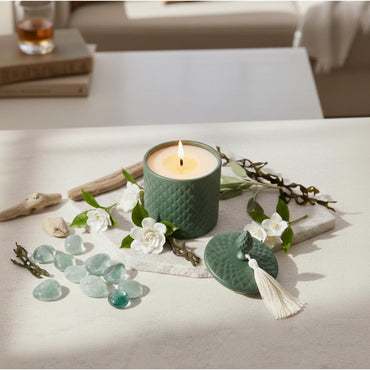 FINMANLIFE Bergamot Pomelo Luxury Scented Candle, SK933GR