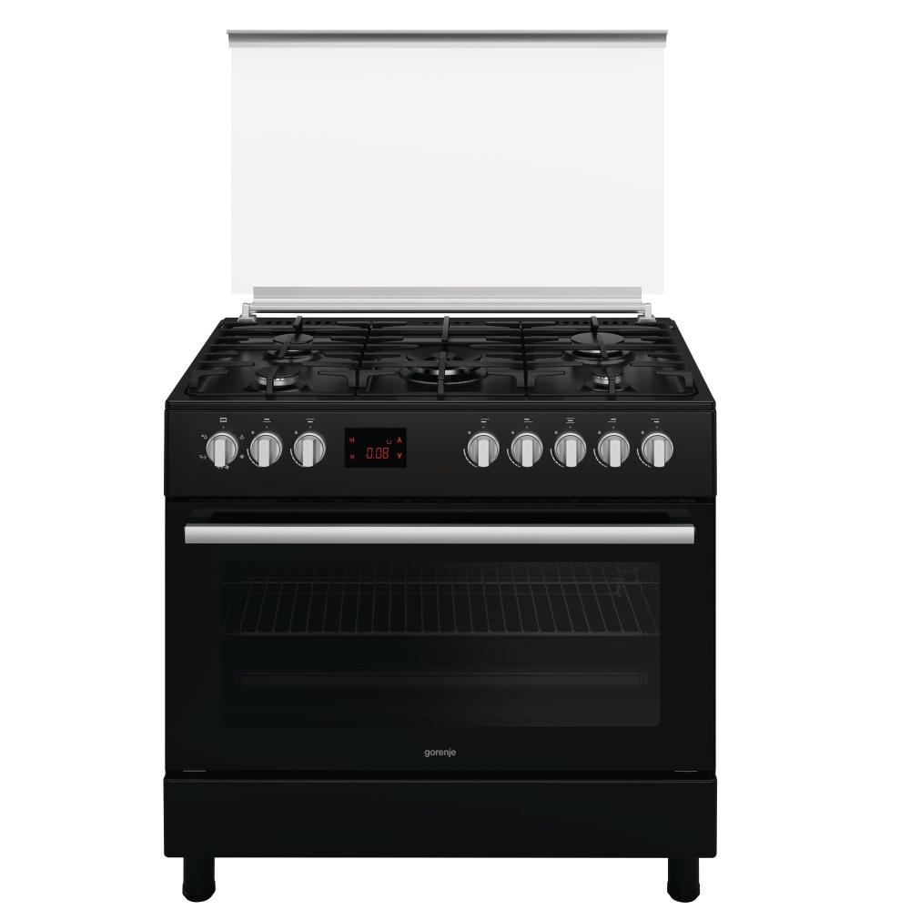 Gorenje, Cooker 90Cm Wide 5 Gas Burners Black