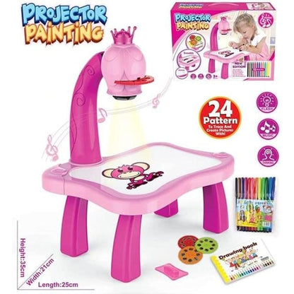 Drawing Projector for Kids with light Music, Smart Projection Painting Set, Child Educational Learning Toys, Birthday Gift for girls and boys, gho-71569