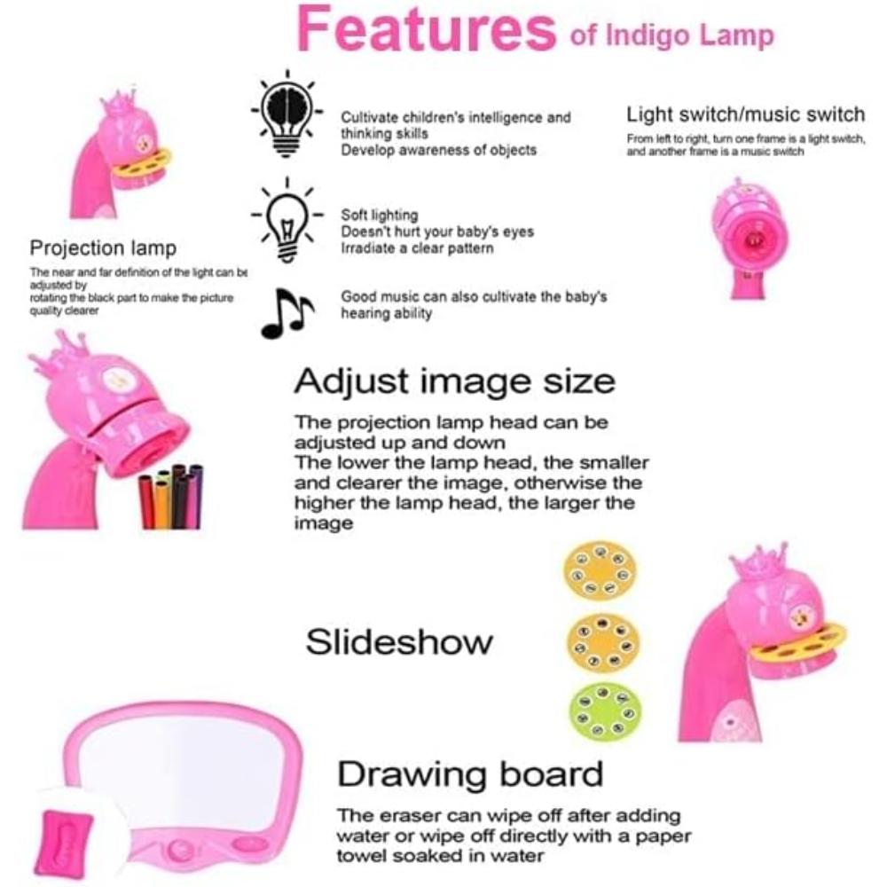 Drawing Projector for Kids with light Music, Smart Projection Painting Set, Child Educational Learning Toys, Birthday Gift for girls and boys, gho-71569