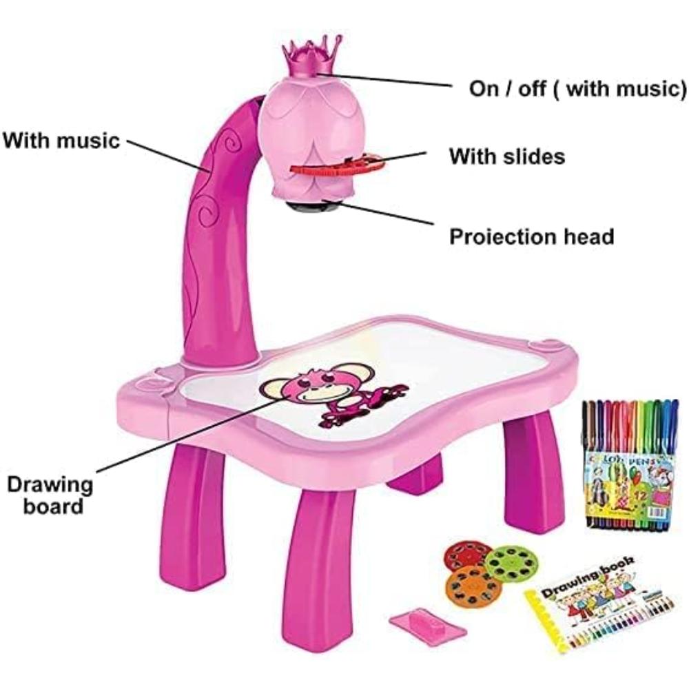 Drawing Projector for Kids with light Music, Smart Projection Painting Set, Child Educational Learning Toys, Birthday Gift for girls and boys, gho-71569