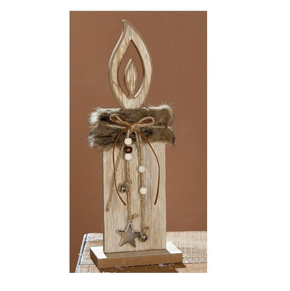 Itemz, Wooden Candle On Base, Available in Different Sizes