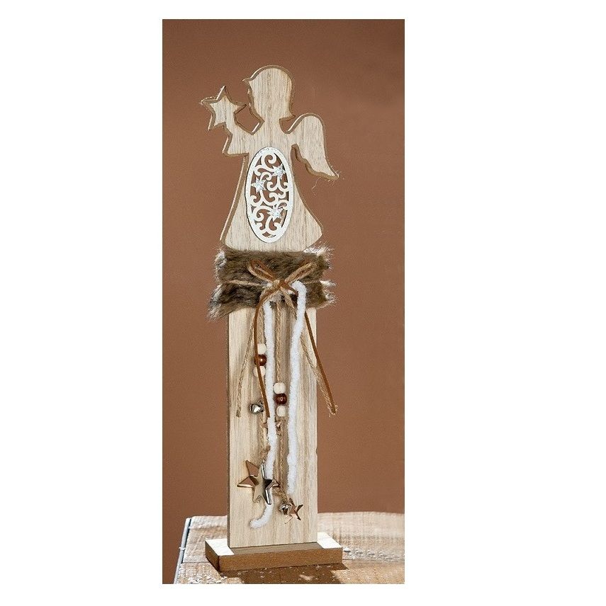 Itemz, Wooden Decoration On Base 27Cm, Available in Different Colors
