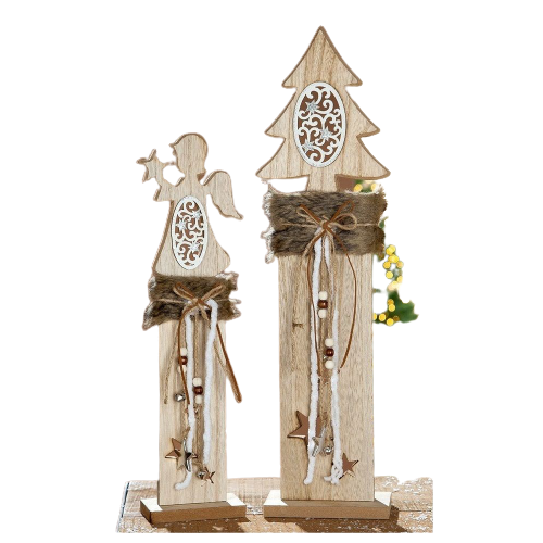 Itemz, Wooden Decoration On Base 27Cm, Available in Different Colors