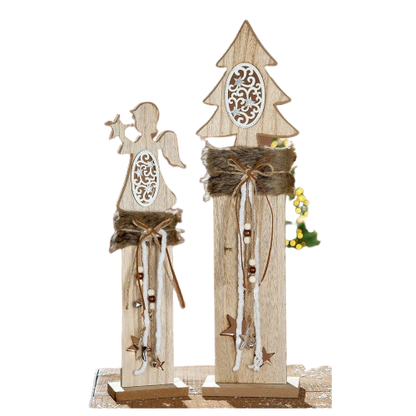 Itemz, Wooden Decoration On Base 27Cm, Available in Different Colors