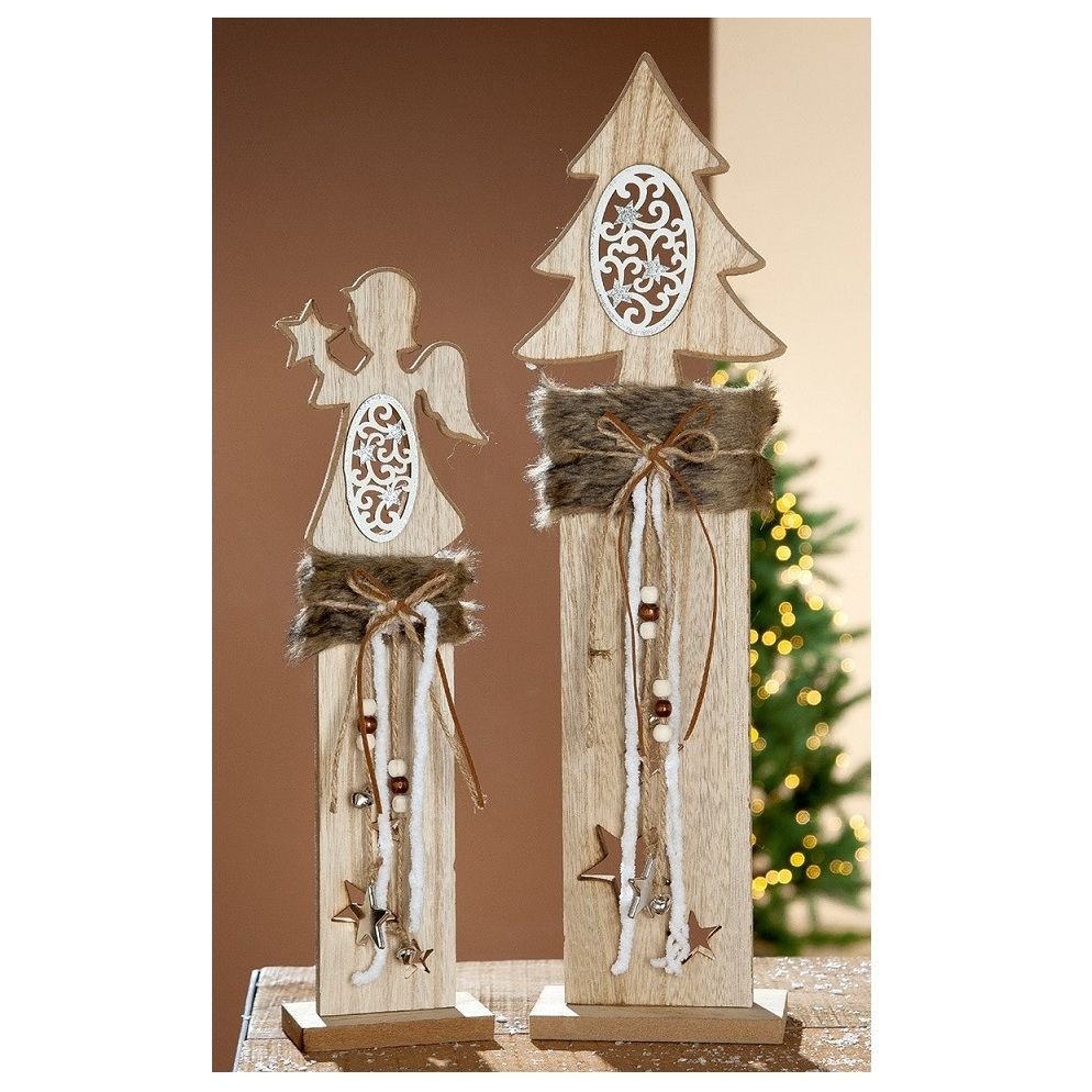 Itemz, Wooden Decoration On Base 27Cm, Available in Different Colors