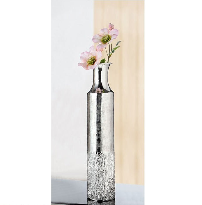 Aluminum Bottle Floor Vase 53 Cm