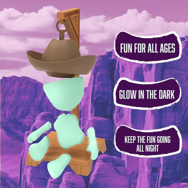 Hankman Glow, Magnetic Hangman Mystery Word Guessing Game for Kids & Families, Glow in The Dark Travel Game, Guess The Word Before Hank Falls, Hankman -81569