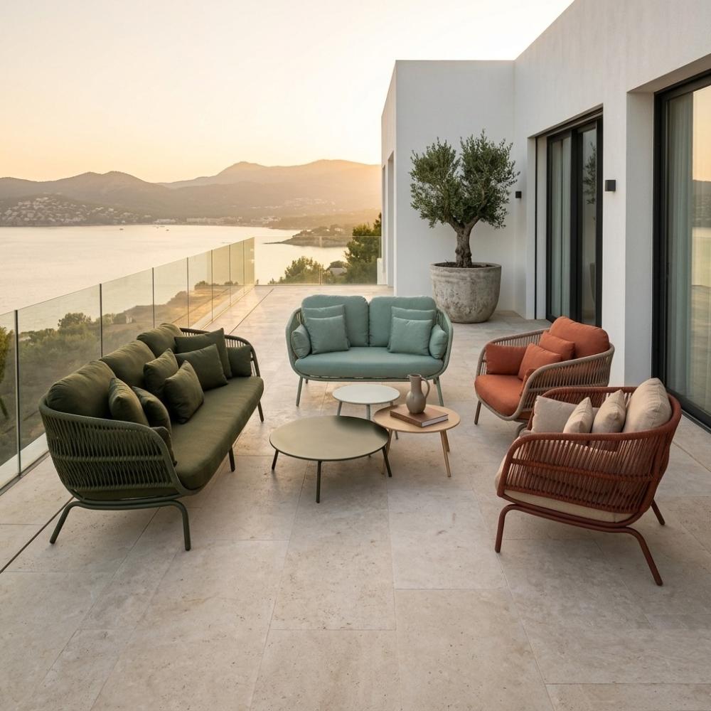 Outdoor Sofa Lounge Set (3+2+1+1) with 3 Tables, HAWAII