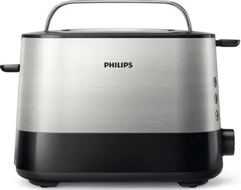 Philips, Toaster, 950W, Extra Wide Slot, Browning Level (7), Built-In Bun Rack, Cancel Button, Defrost Function, Reheat Button, Removable Crumb Tray For Easy Cleaning
