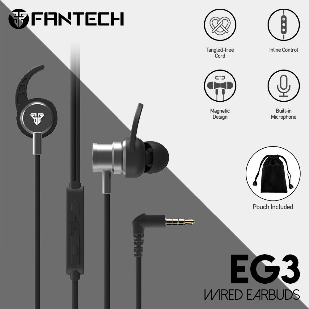 Fantech, Eg3 Wired Gaming Earbuds, Available in Different Colors