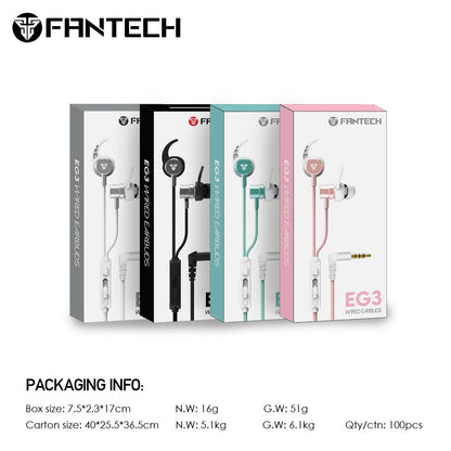Fantech, Eg3 Wired Gaming Earbuds, Available in Different Colors