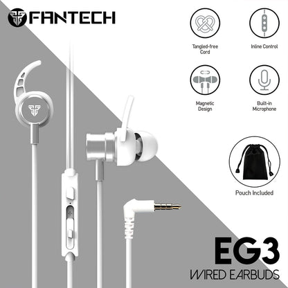 Fantech, Eg3 Wired Gaming Earbuds, Available in Different Colors