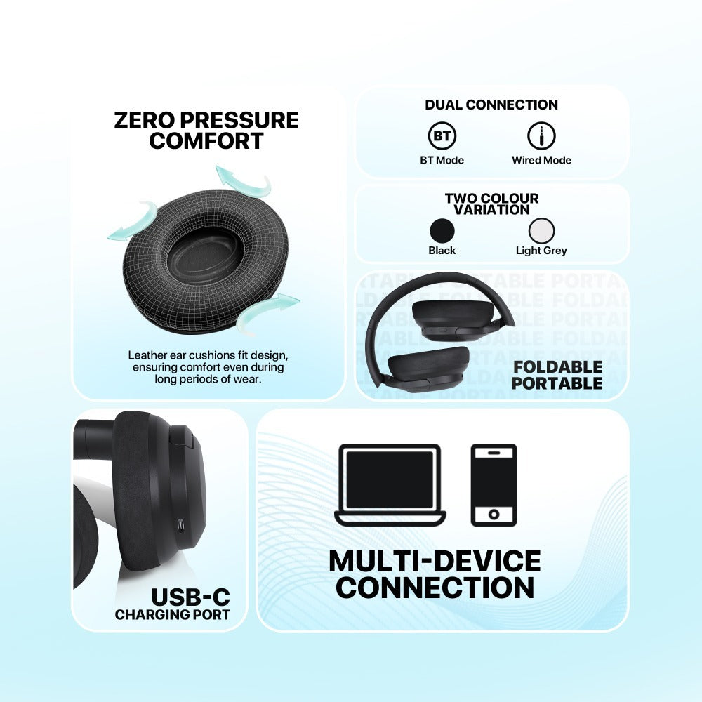 Fantech,wh05A Go Vibe: Bluetooth, - Active Noise Cancelling (Anc) Wireless Headset
