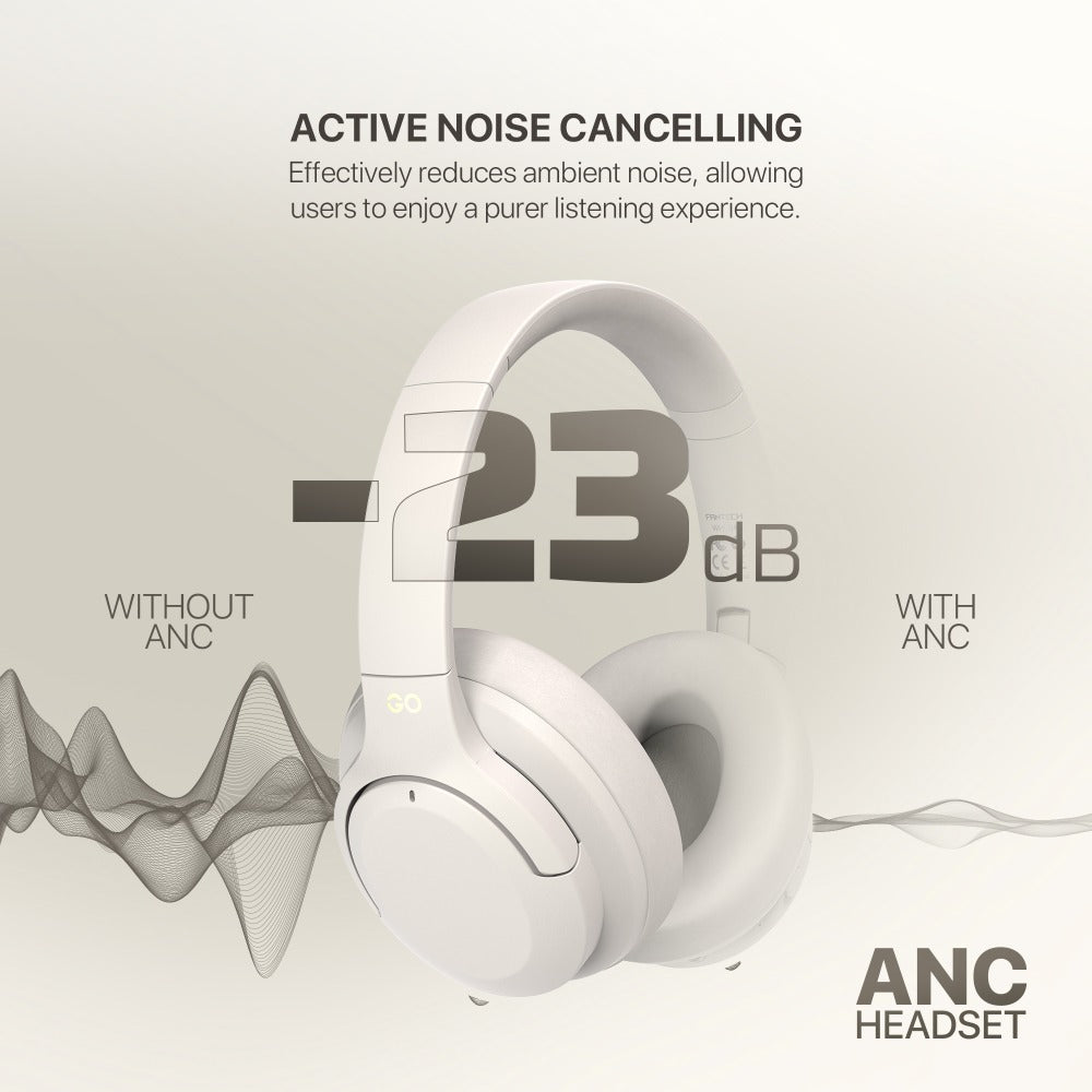 Fantech,wh05A Go Vibe: Bluetooth, - Active Noise Cancelling (Anc) Wireless Headset