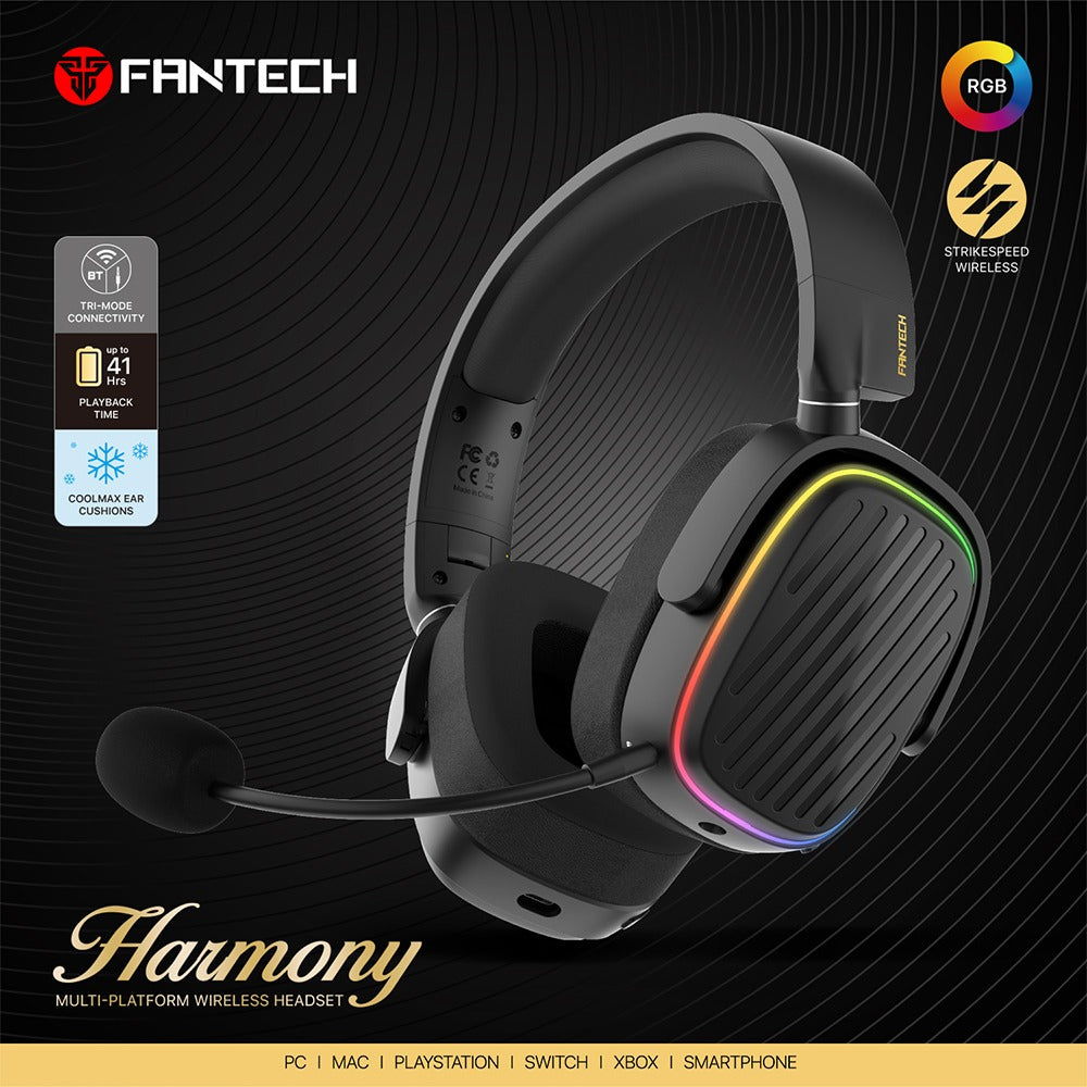 Fantech, Whg02 Harmony: Tri Mode Bluetooth, Wired, Usb Wireless Headset