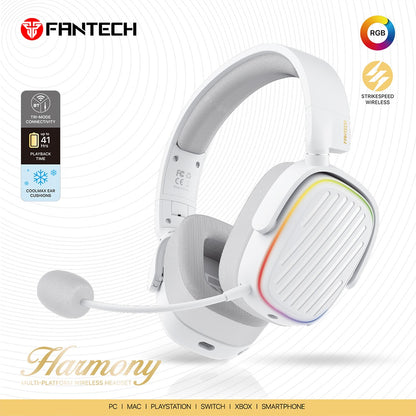 Fantech, Whg02 Harmony: Tri Mode Bluetooth, Wired, Usb Wireless Headset