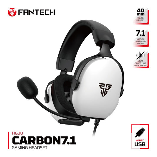 Fantech, Hg30 Carbon Usb 7.1 Virtual Surround Sound Gaming Headset, Crystal-Clear & Powerful Sound, Available in Different Colors