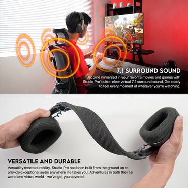 Fantech, Studio Pro Whg03P, Premium Wireless Headset, 4 Mode: Wired Usb Port, Bluetooth, Wireless Strikespeed & 3.5Mm Jack