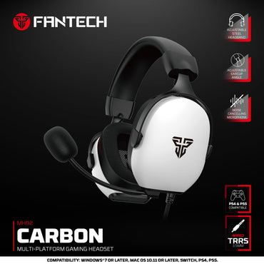 FANTECH MH92 CARBON Immersive Audio Gaming Headset, Crystal-Clear Noise Canceling Mic