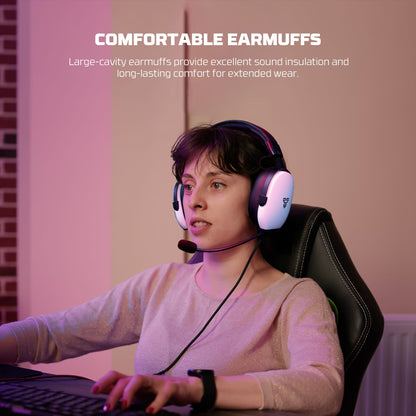 FANTECH MH92 CARBON Immersive Audio Gaming Headset, Crystal-Clear Noise Canceling Mic