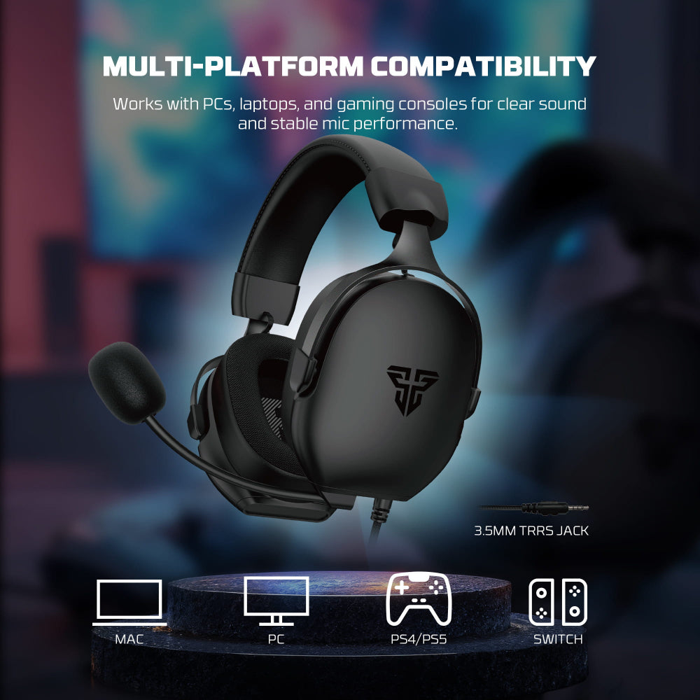 FANTECH MH92 CARBON Immersive Audio Gaming Headset, Crystal-Clear Noise Canceling Mic