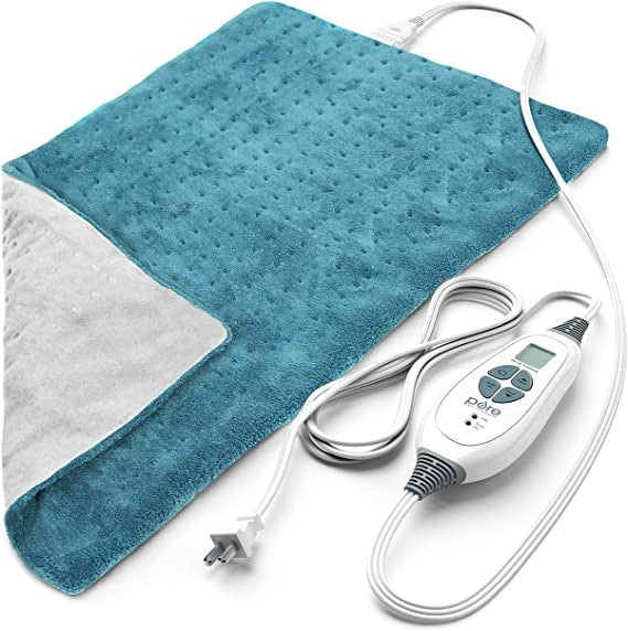 Medical Grade Heating pad with LCD Controller, Automatic Moist Heat by Thermotech, High Heat Heating pad for Relief from Back Pain, Muscle Soreness and Cramps - Machine Washable