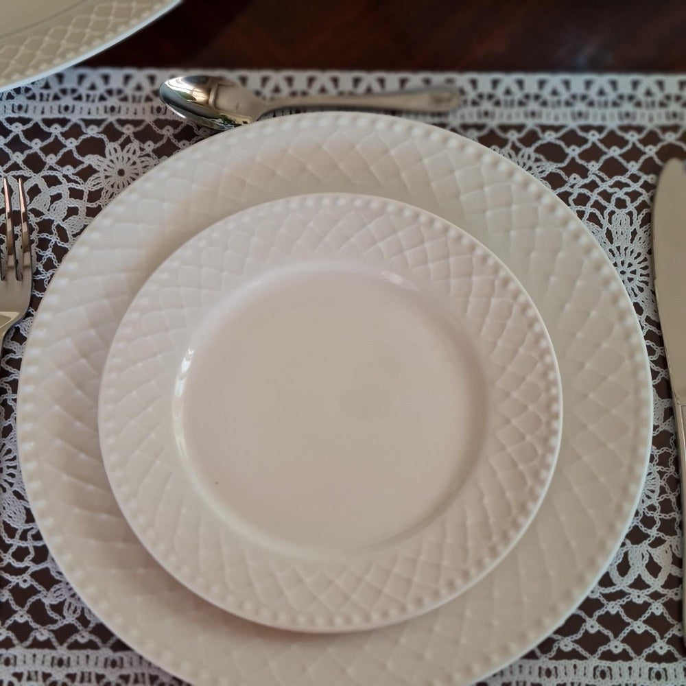 La Perla, New Bone China Dinner Plate 10.5'(Emb.24Pcs)